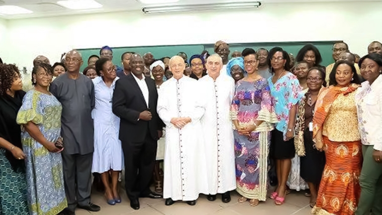 The Prelate’s Visit to the Lagoon School and the Lagos Business School five years ago