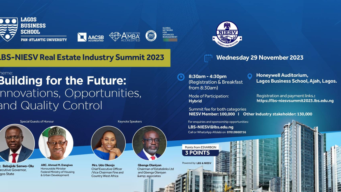 LBS Convenes Inaugural Real Estate Industry Summit in Partnership with NIESV