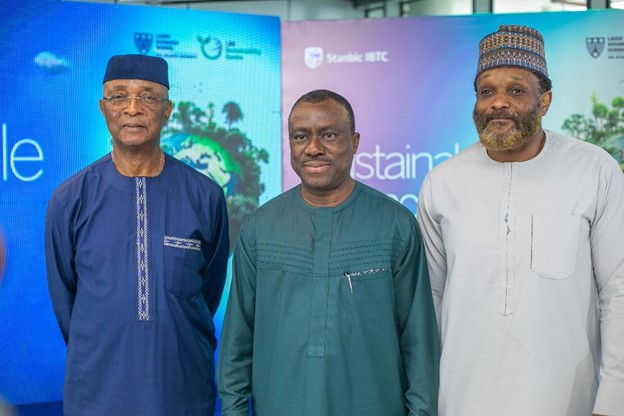 L-R: Prof Chris Ogbechie, Dean. Lagos Business School (LBS); Dr Demola Sogunle, CEO, Stanbic IBTC Holdings; and Mr Mohammed Aliyu, Country Officer, International Finance Corporation (IFC)